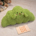 Zachte groene broccoli knuffel met krullende fleece textuur en schattig gezichtje - 45cm / Groen