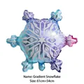 61x54cm snowflake shape foil balloon with blue purple gradient and white patterns - Three-color Gradient Snowflake (61*54cm)
