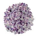 DIY jewelry kit with natural fluorite gravel stones in purple and blue colors - Fluorite