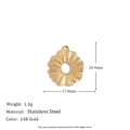 Irregular Sunflower Petal Round Pendant - Gold