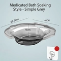Bassin de siège gris pour soins de maternité avec design ergonomique et graduations - PET / avec Crochet / Gris Transparent