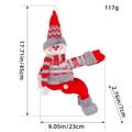 Christmas snowman curtain tieback doll with red hat and dimensions 45cm by 23cm - Snowman