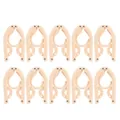 10er-Pack nordisch beige tragbare Klappkleiderbügel aus langlebigem PP-Kunststoff - Nordic Beige