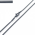 18K gold plated black snake bone chain necklace with lobster clasp for high-end look - 1.5mm Black Square Snake Chain