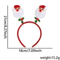 Red Christmas Santa headband with size 21cm x 18cm dimensions and weight info - Gold Stamped Santa Claus