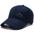 Dunkelblaue Baseballkappe mit grauem Berglogo und Nalansong-Stickerei für Herren - Marineblau