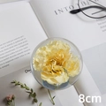 8cm yellow carnation preserved flower crystal ball decorative desktop ornament - Yellow Carnation Ball 8cm (Kraft Box)