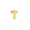 18k gold-plated brass alphabet letter T bubble charm for DIY jewelry bracelets - Letter T Pendant / Gold