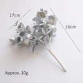 Artificial silver eucalyptus leaves sprig for DIY Christmas wreaths, 17cm width branch - Silver Eucalyptus Leaf