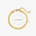 4mm gold plated stainless steel snake chain bracelet with adjustable 16cm+5cm extension - 4mm Snake Chain / Gold