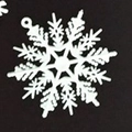 White plastic snowflake ornament with six-point symmetry and top hanging hole - 5cm White 12-petal Snowflake