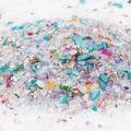 Mix of 2-8mm blue and white crushed glass stones for DIY crafts and nail decoration - 20g / Style 3