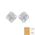 Orecchini a perno in argento S925 con moissanite, nodo intrecciato e certificato GRA - Moissanite 0,5 Carati * 2 (Con Certificato GRA)