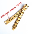Golden titanium steel therapy bracelet featuring eighteen 3500 Gauss magnets on the band - Pure Titanium Gold Full Magnetic
