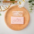 Merry Christmas fondant stamp tool for holiday baking and DIY clay crafts 4.9x2.6cm - Merry Christmas Style E