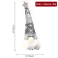 Gnomo di Natale grigio luminoso da 20cm con cappello lavorato a maglia e luce calda - Gambe Corte / Con LED / Grigio