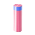 Pink drawstring trash bag roll with blue closure for kitchen and household waste - Type 12 / Bare Packing / Pink