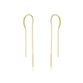 Minimalistische lange S925 Sterling Silber Durchzieher-Ohrringe mit Goldbeschichtung - 925er Silber / Gold