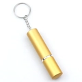 Portable 5ml gold refillable perfume spray bottle with metal keychain and sleek finish - Yellow