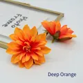 Artificial deep orange dahlia flower heads for DIY headpieces and floral arrangements - Deep Orange