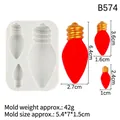 Mini bulb silicone mold for fondant and chocolate with 3 different sizes and dimensions - No.1/3-Cavity/Grey
