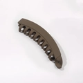 Minimalist matte dark brown banana clip with multi-tooth design for ponytail - Light Coffee