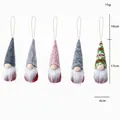 Set de 5 gnomos de Navidad de felpa con gorros de lana y barbas largas, tamaño 17cm - Estilo 1 Juego de 5