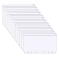 Set di 12 buste trasparenti in PVC per raccoglitore A5 A6 con 6 fori e chiusura a zip - Set da 12 / Sacchetto con Cerniera A6