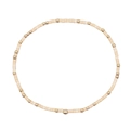 Bracciale fatto a mano con perle heishi bianco crema e perline di metallo dorato lucido - Bianco Sporco/Perline Dorate