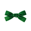 Classic dark green velvet bow hair clip for girls in a vintage emerald green finish - Dark Green (39)