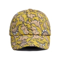 Detailed view of yellow kids baseball cap with cartoon dinosaur patterns and waterproof fabric - Yellow Dinosaur