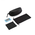 Polarized sports sunglasses set with black EVA case, microfiber cloth, and testing card - Accessories Set (Case/Bag/Cloth)
