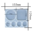Blue palette-shaped silicone mold for DIY resin and gypsum casting 153x120mm - Silicone Palette Mold