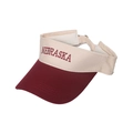 Visière de soleil pour femme avec broderie Nebraska en crème et bordeaux sport - Bordeaux