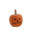 Handmade orange crocheted Halloween pumpkin doll with embroidered face and beige stem - B Pumpkin Head Only