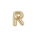 Balloon style letter R gold metal charm accessory for DIY fashion bracelets - Letter R / Gold