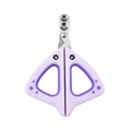 Purple bird-shaped pet nail clipper with round safety hole and stainless steel blade - OPP Bag / Purple