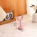 Schmuckständer für Ohrringe aus rosa Samt, 12,5 cm hoch, ideal für die Präsentation - G Sprossen-Ohrringständer