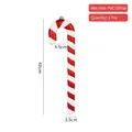 Rot-weiß gestreifte 40cm Weihnachts-Zuckerstange als Hänger mit Glitzer-Finish - 40cm Rot & Weiß Galvanisiert (1 Stk)