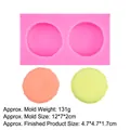 Roze siliconen mal voor macarons van 12x7x2cm voor bakken en kaarsen maken - 3# 15-618 / Roze