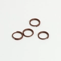 Brown double jump rings for DIY jewelry and handicraft making accessories - Coffee