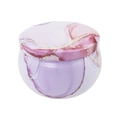 Round metal storage tin with purple and pink marble texture and gold accents - D87-Purple Pink Gold Marble
