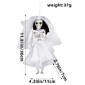 Skelett Braut Dekoration mit Schleier und Kleid, Produktgröße 30cm und 37g Gewicht - Skelett-Braut