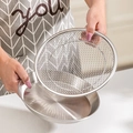 Stainless steel round cooling rack and matching tray set for kitchen frying and grilling - 18cm / Filter Mesh Without Handle + Plate