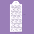 Cake decorating stencil with wave dot pattern showing 39cm by 15cm dimensions - Dot Wave / White