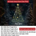 Christmas tree window sticker size chart and static cling material specifications - SDUV-477 Decor Christmas Tree Happy New Year / Super Large (120x195cm)