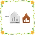 Middle East castle silicone mold with arch doors for DIY candle making and resin crafts - Hollow House 005 (Triple Arch Tower) / White
