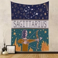 Detailed Sagittarius tapestry featuring celestial patterns and female archer design - Sagittarius