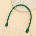 Dark green leather-wrapped handle with round rivet fixings for DIY bags and boxes - Green / 40cm*1.6cm