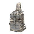 Tactical digital camouflage chest bag with waterproof nylon and MOLLE system for hiking - ACU Digital Camouflage